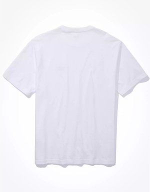 T Shirt Graphique American Eagle AE Super Soft Blanche Homme | NFI-68491659